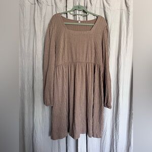 Amazon Tan Long-Sleeve Dress